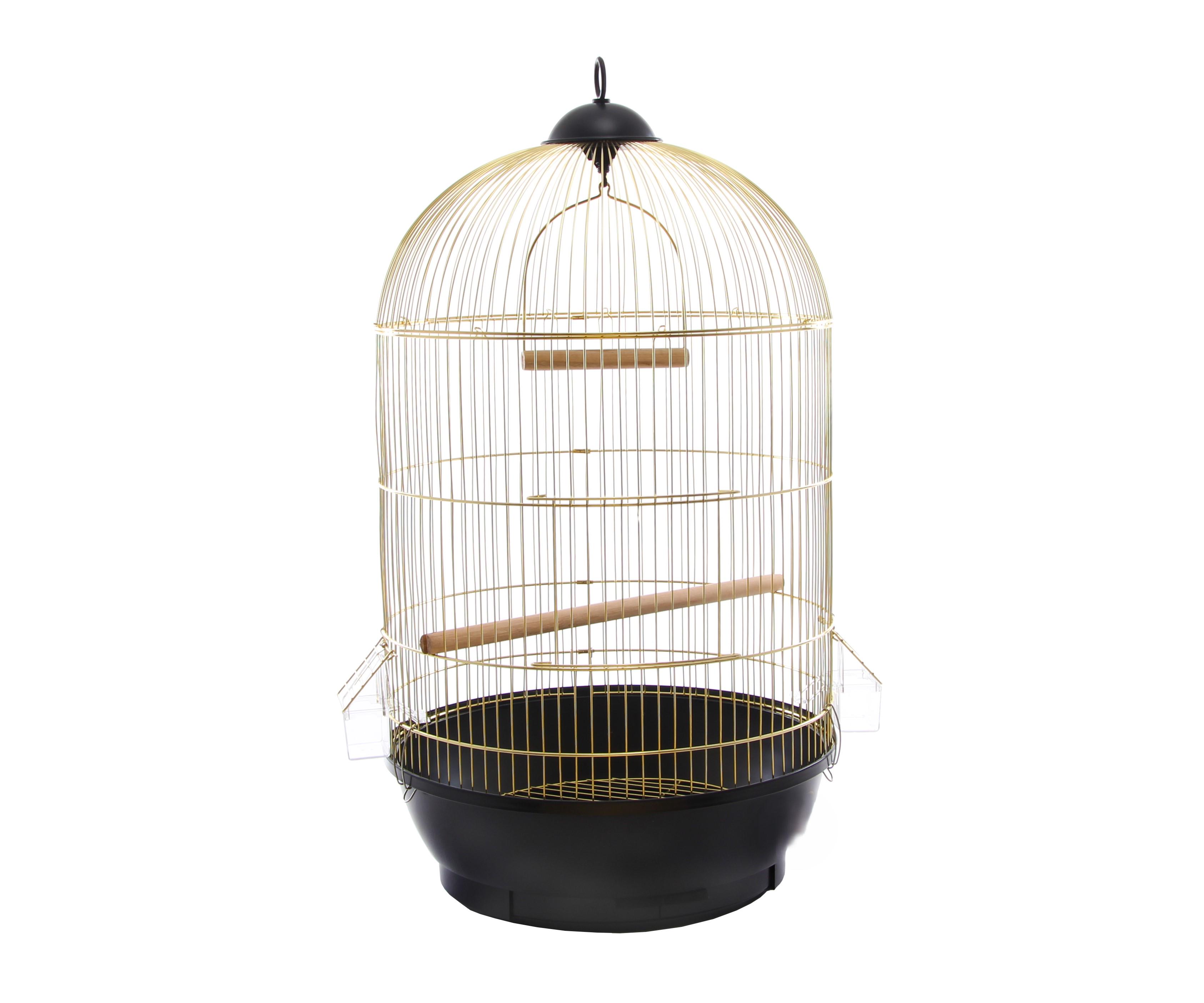 Клетка для мелких и средних птиц эмаль 40x70 см Черный (330G)