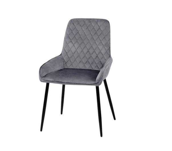Кухонный стул Мікс Меблі Nicole велюр Серый/Черный