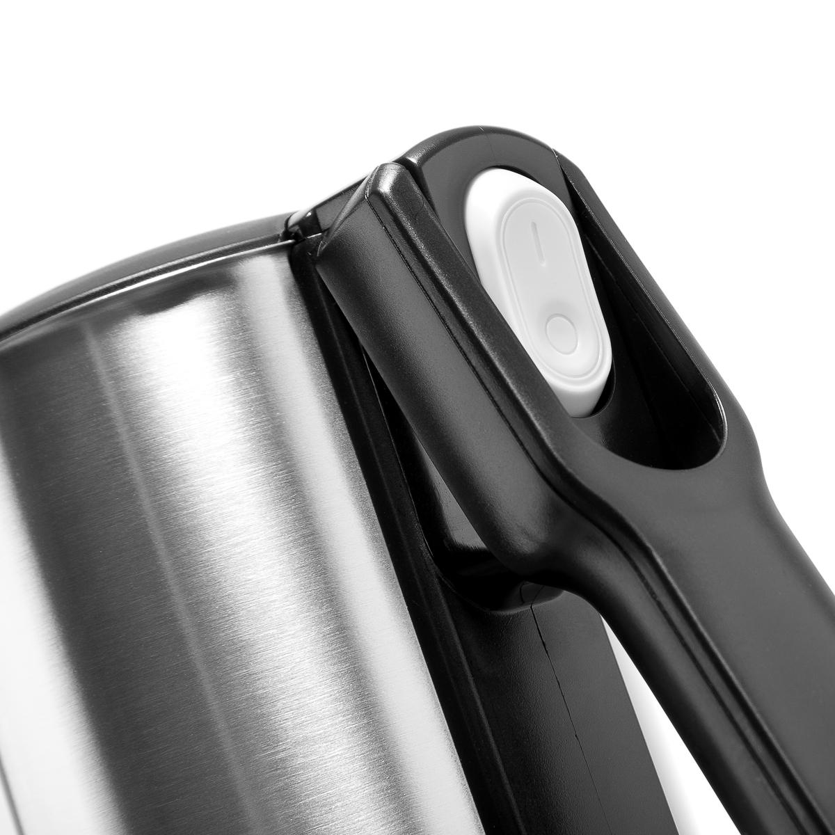 Електрочайник First FA-5425-4 нержавіюча сталь 0,6 л 1000 Вт Чорний (28916228) - фото 5