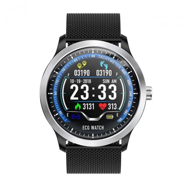 Смарт-часы Blaze Watch N58 с тонометром и ЭКГ Черный
