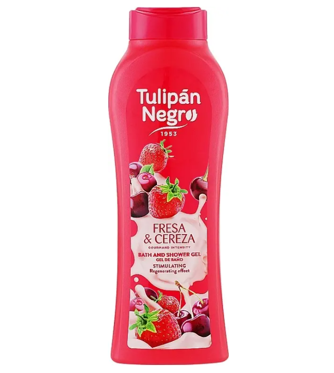 Гель для душа Tulipan Negro Strawberry&Cherry Shower Gel 650 мл (2203243748)
