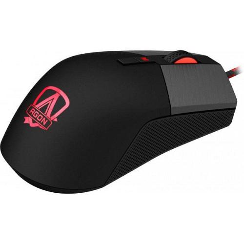 Мышка проводная AOC AGON AGM700 игровая 1600dpi 8кн RGB PMW3389 черная - фото 1