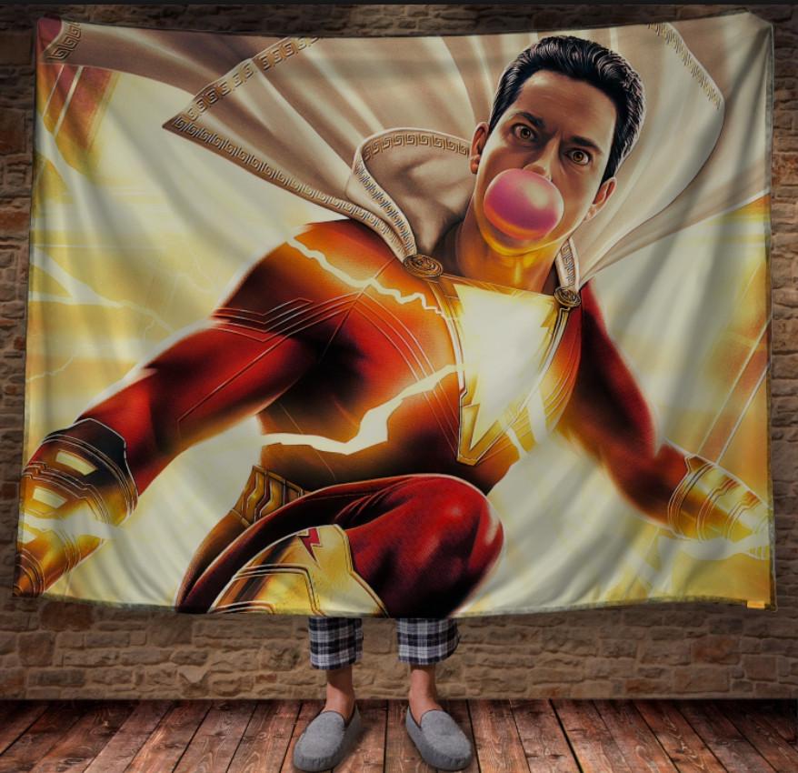 Плед с 3D принтом Шазам с резинкой 150x200 см (epi_1156)