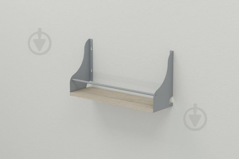 Полка настенная Ferrum-decor Изи 260x500x150 металл Серый ДСП Сонома 16 мм (IZI0018)