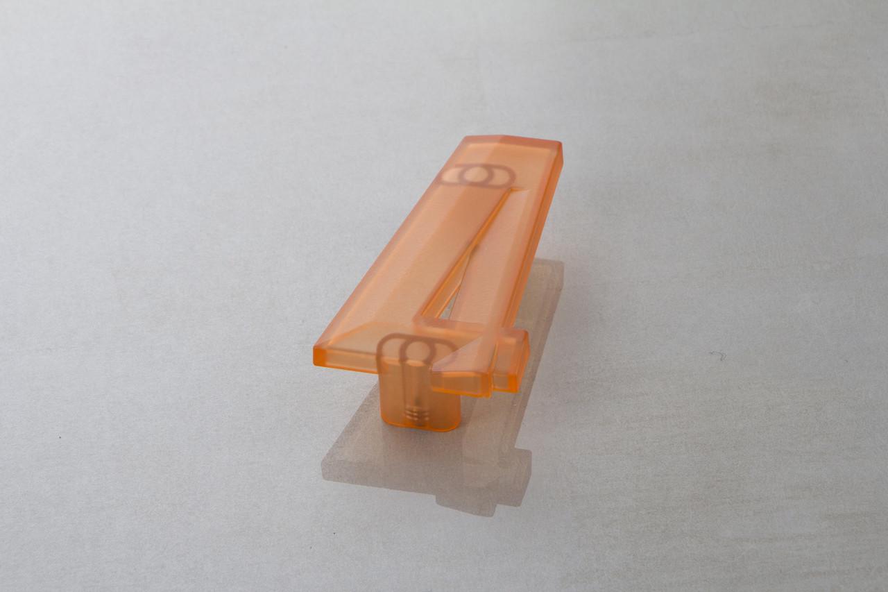 Мебельная ручка Poliplast цифра четверка РП-4 Прозрачный оранжевый (16140)