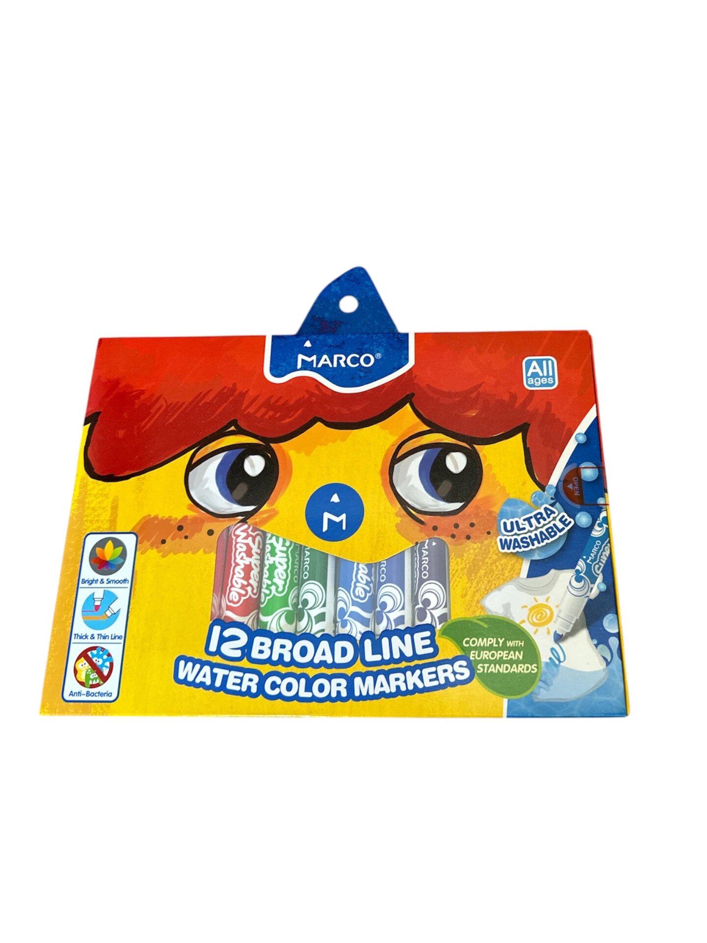 Фломастеры Marco Super Washable Jumbo 12 цветов (1632-12CB)