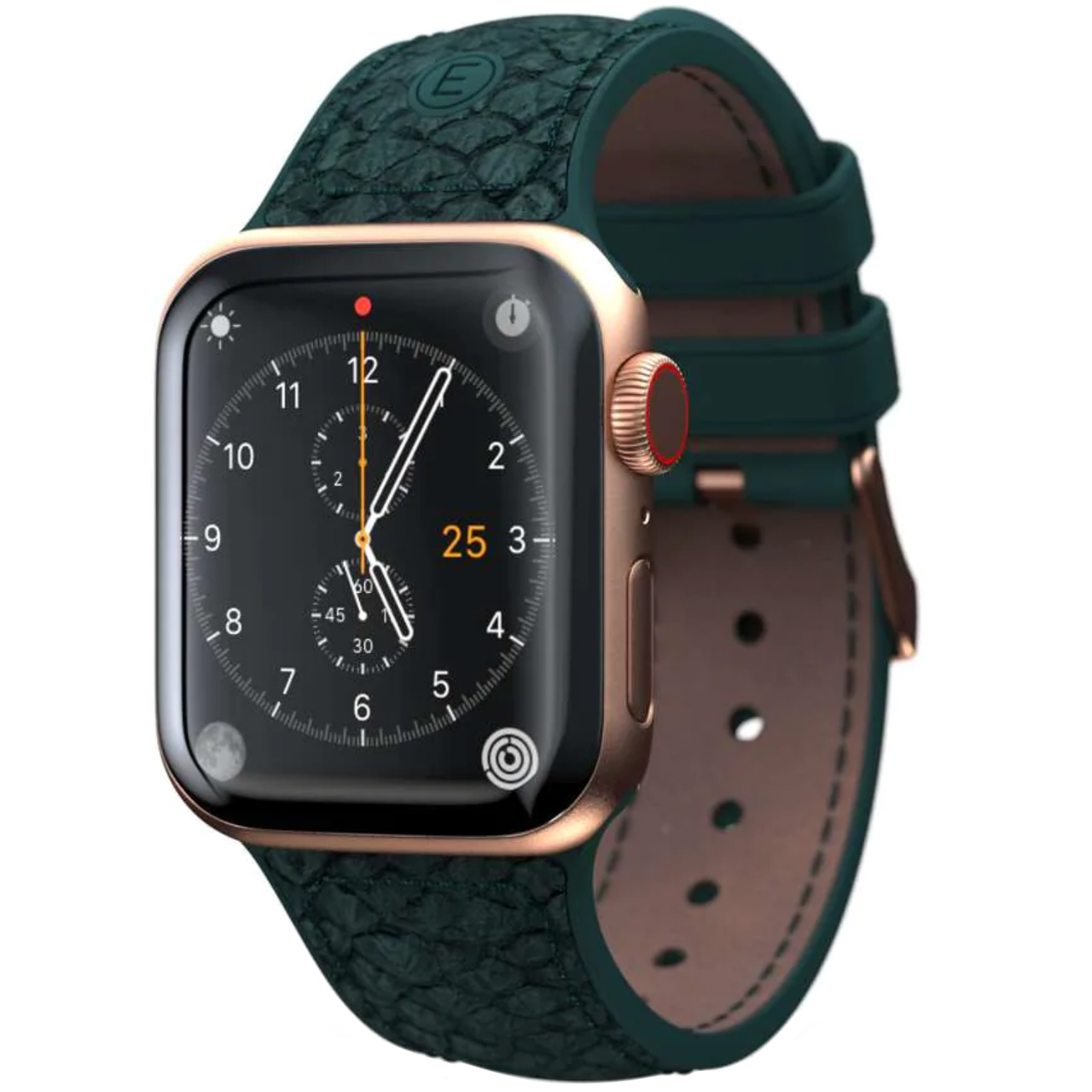 Кожанный ремешок Njord Salmon Leather Strap for Watch 49/45/44/42mm, Dark Green (SL14122)