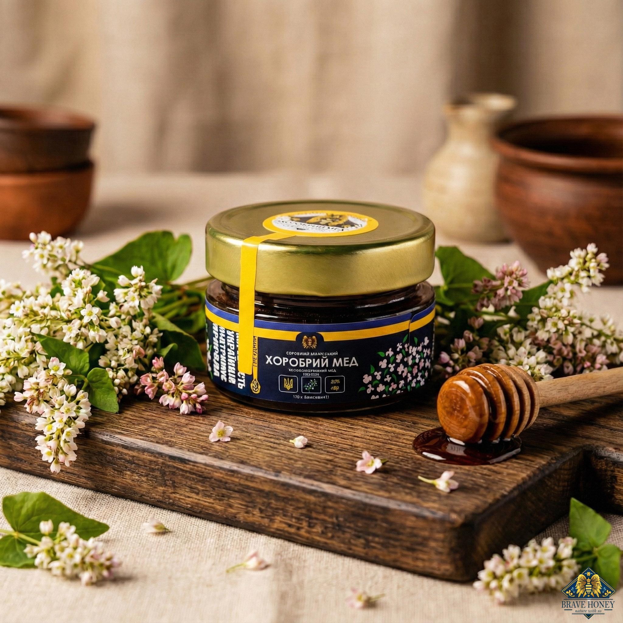Мед гречаний Brave Honey 170 г (brv-bc-01-170-u)