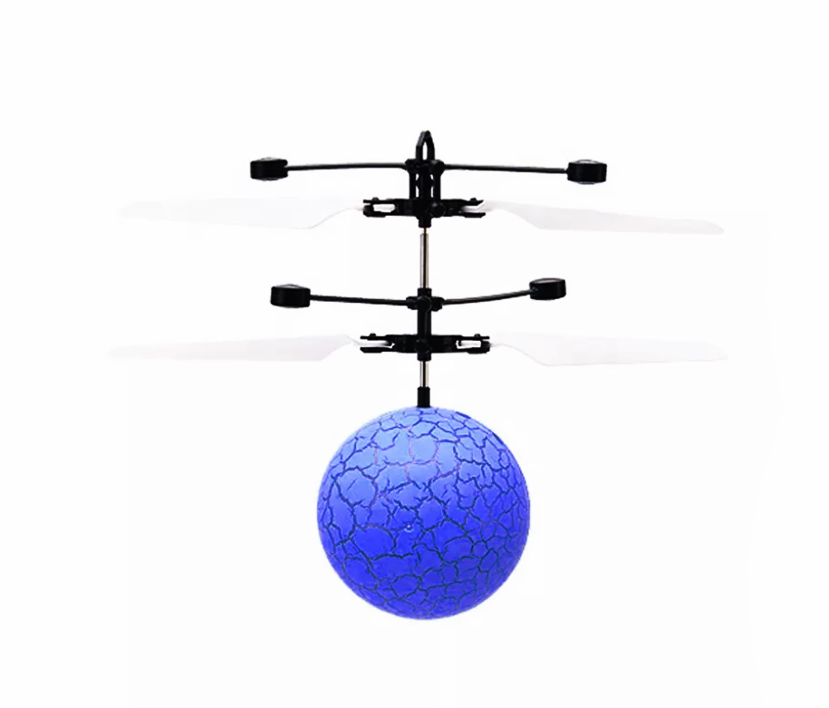 Интерактивная игрушка SUNROZ Flying Light Ball летающий мяч с сенсором движения Синий (SUN2210)