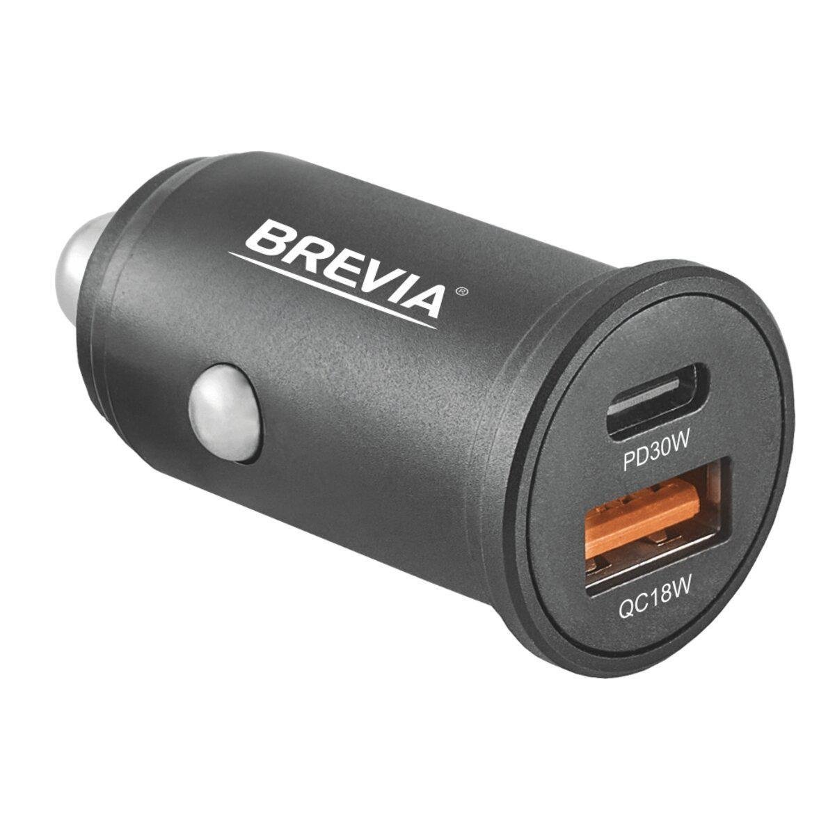 Зарядное устройство для Brevia ePower DualMetal 48W 1xUSB-C+1xUSB-A Черный