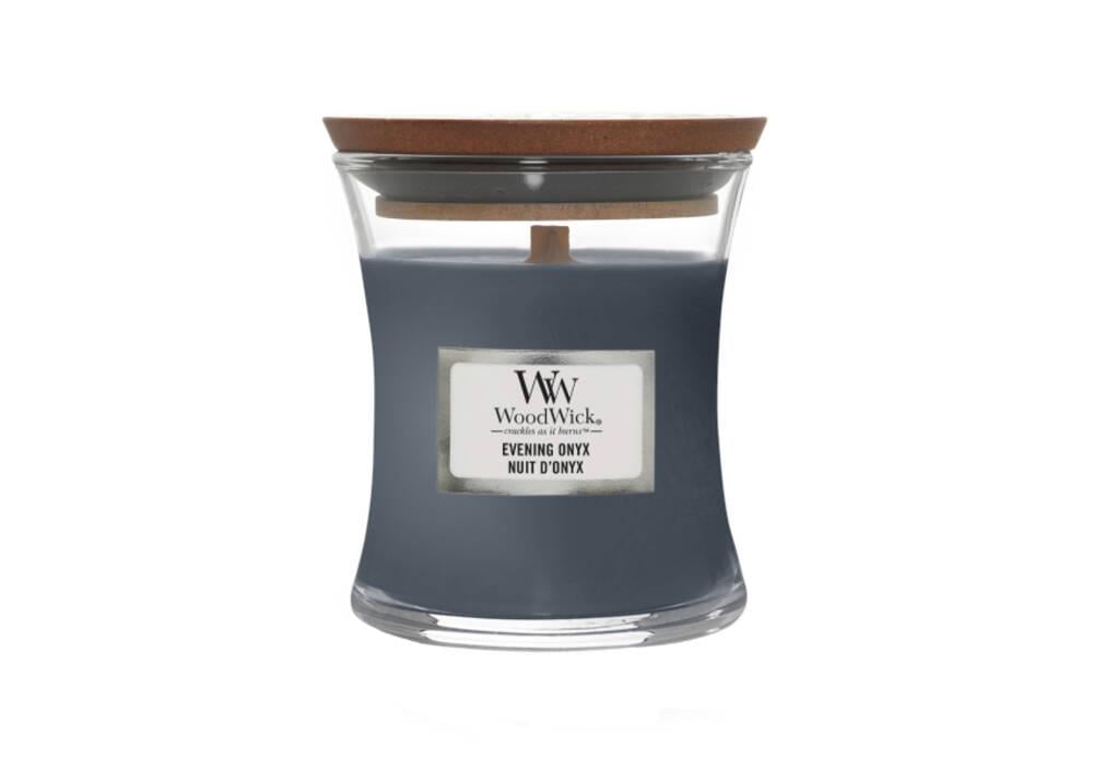 Свеча ароматическая Woodwick Mini Evening Onyx с ароматом черной орхидеи/сандалового дерева 85 г (1667930295) - фото 1 Свеча ароматическая Woodwick Mini Evening Onyx с ароматом черной орхидеи/сандалового дерева 85 г (1667930295) - фото 1