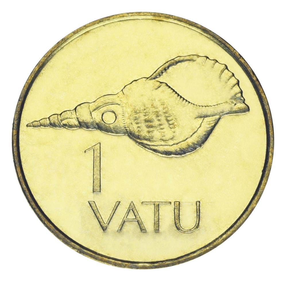 Коллекционная монета Вануату 1 вату 1990 VF-AU (М19981)