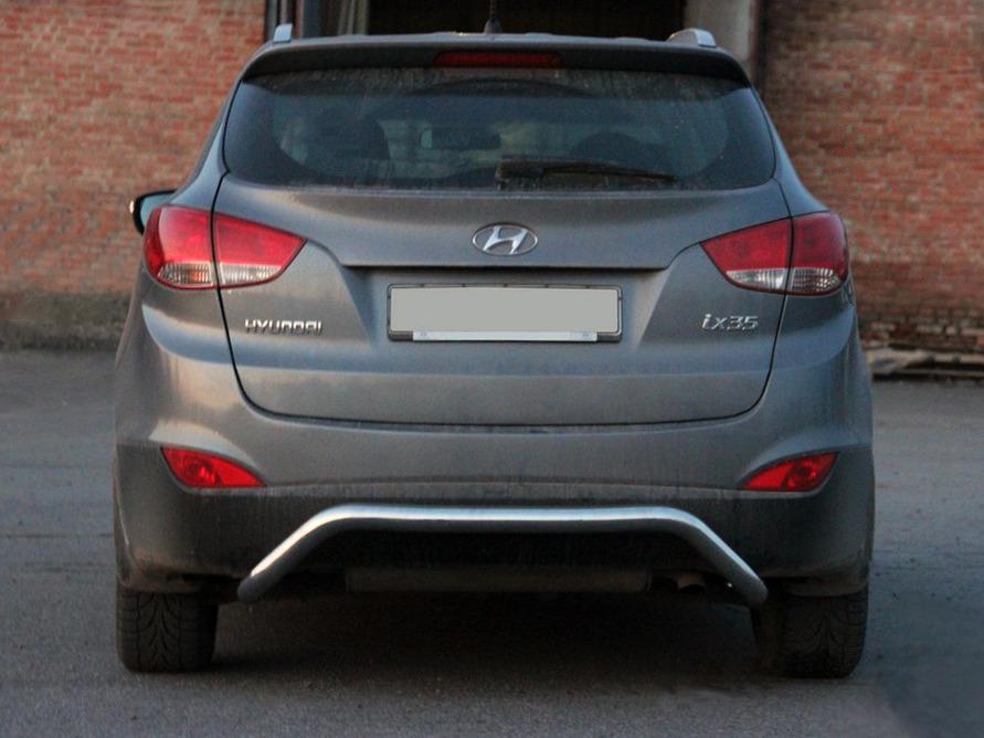Задняя защита AK007 CAN для Hyundai IX-35 2010-2015 гг. нержавеющая сталь Хром