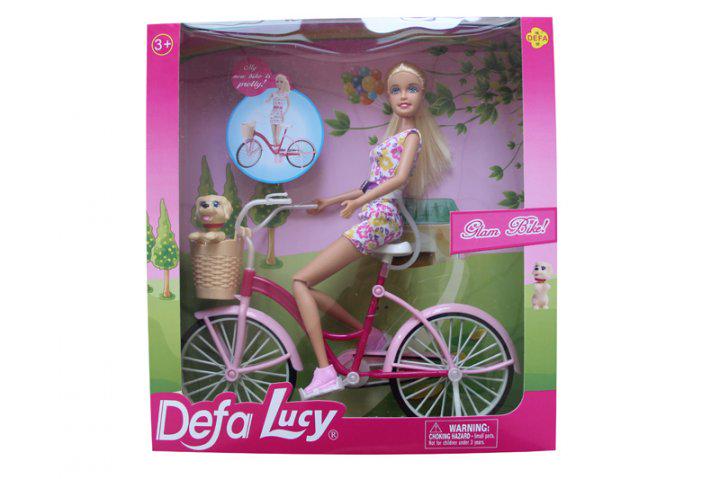 Лялька Defa Lucy з велосипедом та собакою (8276)