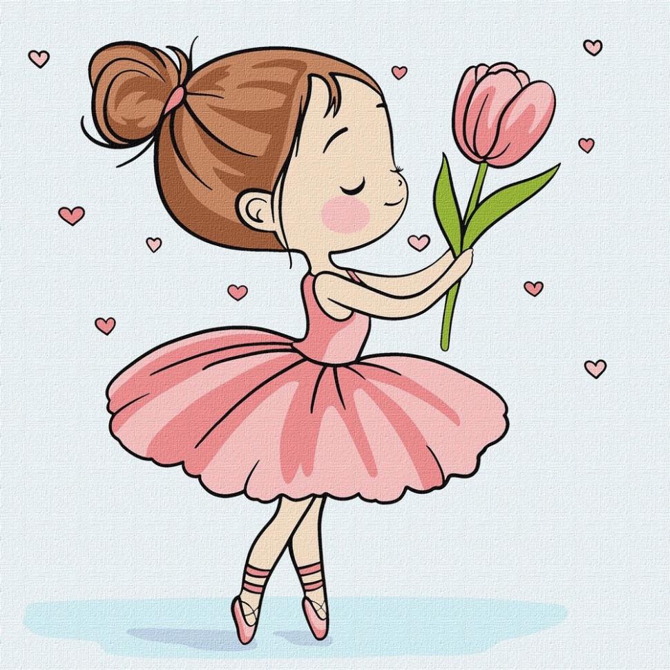 Картина за номерами Ideyka Весняна балерина KHO1240 25х25 см (RLT54074)