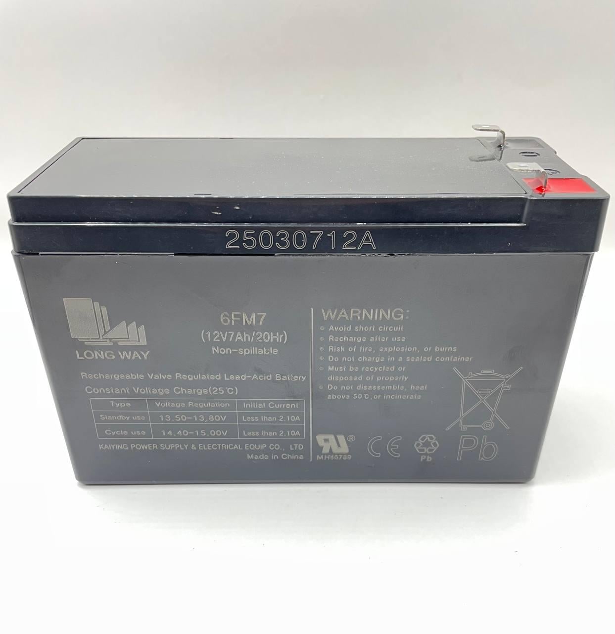 Аккумуляторная батарея Long Way 12V 7AH 6-FM-7 для детского транспорта (w4482) Аккумуляторная батарея Long Way 12V 7AH 6-FM-7 для детского транспорта (w4482)
