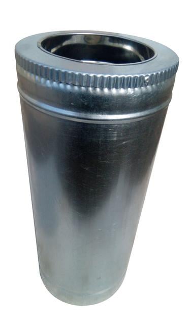 Труба двостінна для димоходу 150/220 нержавіюча сталь/оцинкована сталь 0,8 мм L1м