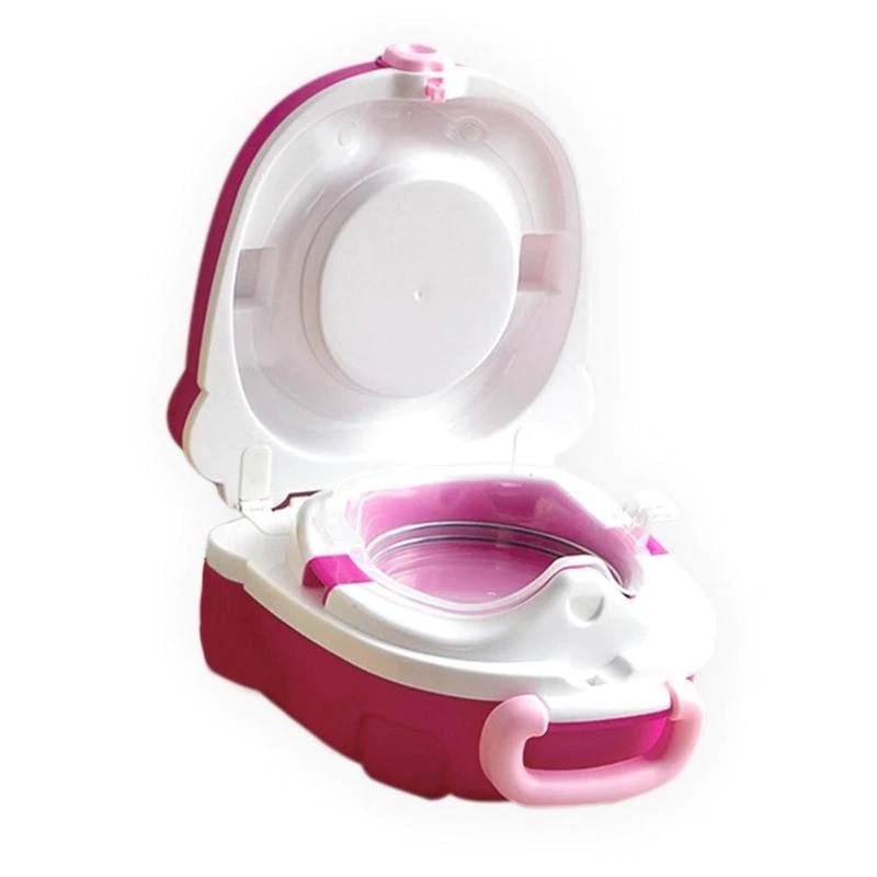 Дитячий горщик BECUTE Travel Potty дорожній Рожевий (SUN4998) - фото 2