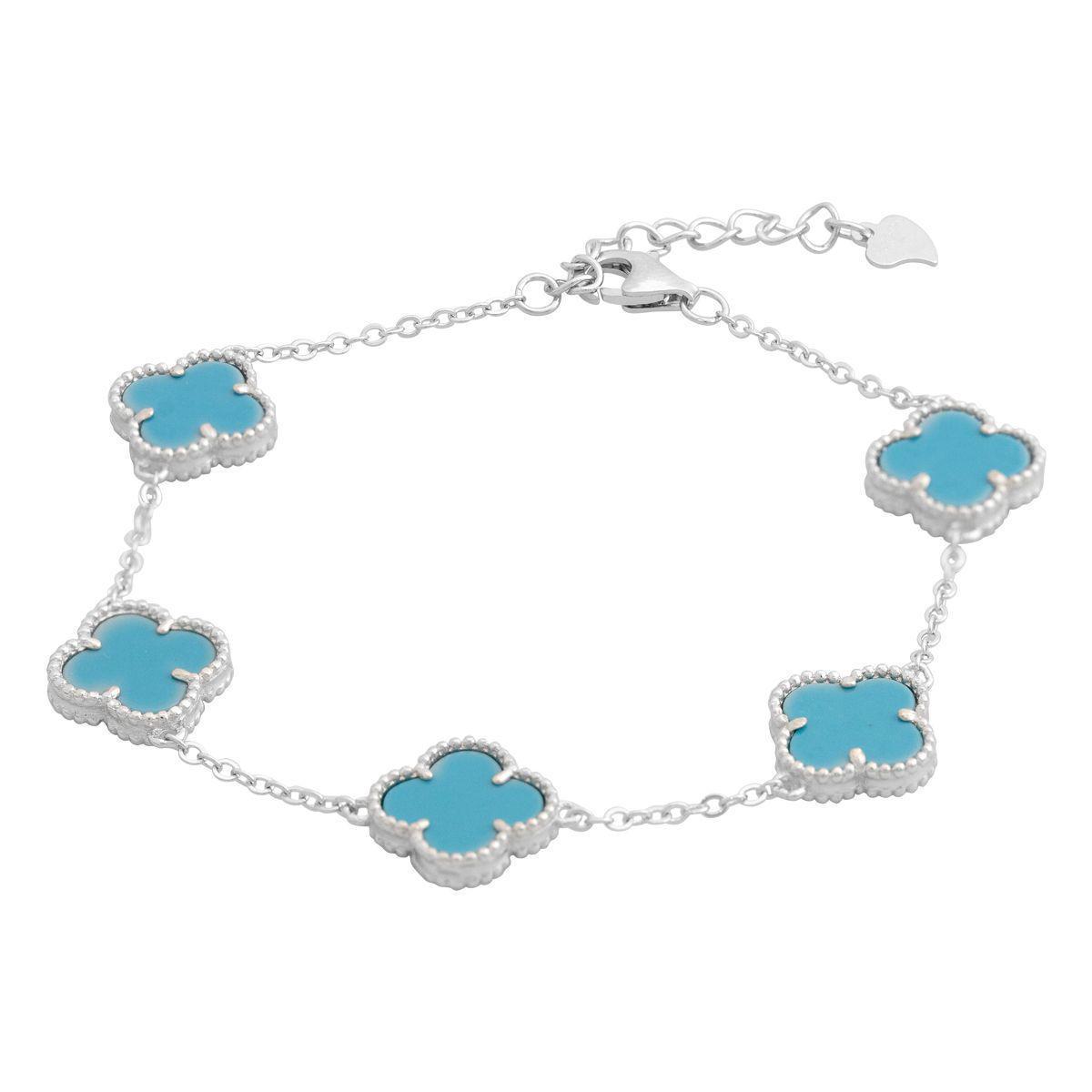 Браслет серебряный с бирюзой 5,05 г 17 см (60001439)