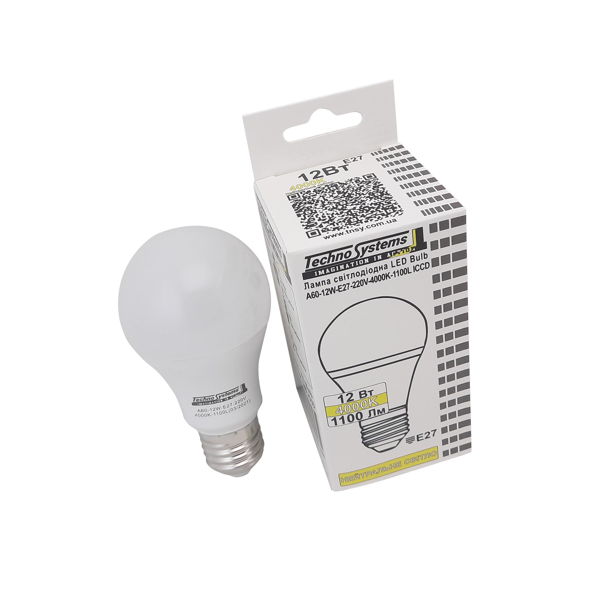 Лампа світлодіодна TNSy LED Bulb 12Вт E27 4000K 1100Лм ICCD (куля) TNSy5000041 - фото 5