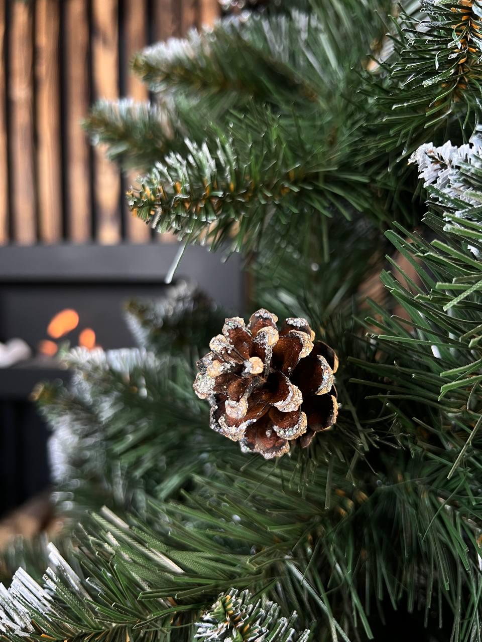 Штучна ялинка засніжена Елітна з шишками 1,9 м Зелений (YNK08170) - фото 3 Штучна ялинка засніжена Елітна з шишками 1,9 м Зелений (YNK08170) - фото 3