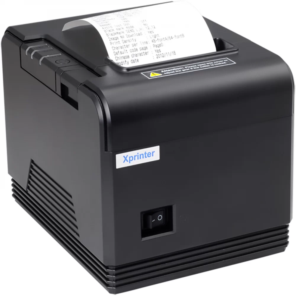 Термопринтер для друку чеків портативний Xprinter XP-Q800 300 мм/s USB/Serial/Lan 80 ммBlack (579373) - фото 2