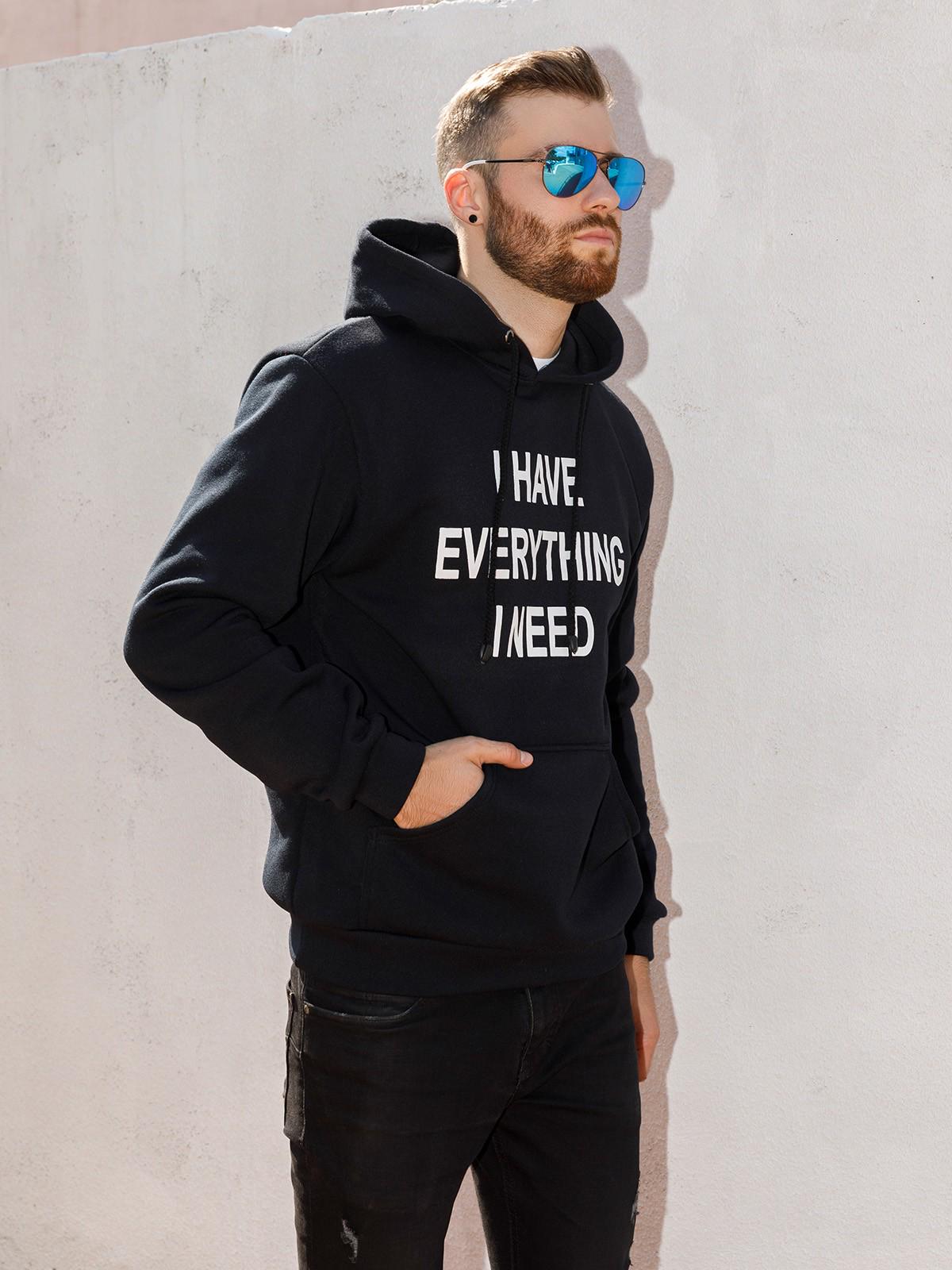 Мужская толстовка ISSA Plus L Черный (GN-445) - фото 2