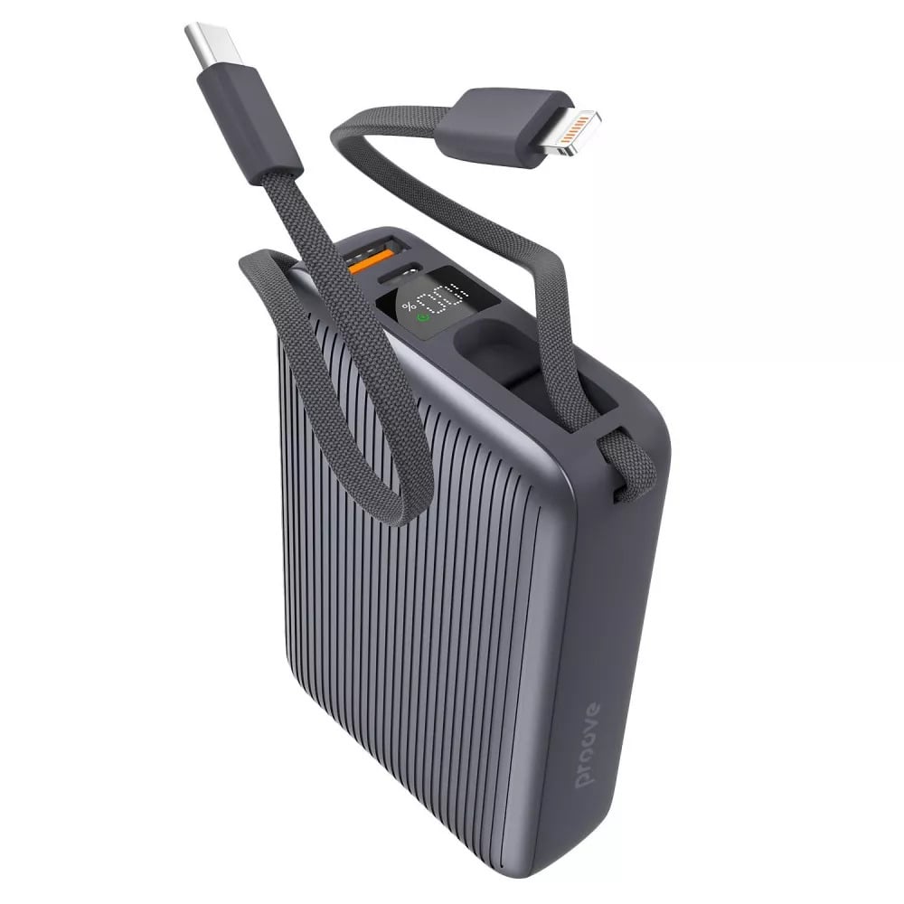 Повербанк Proove Moon Rock 22,5 Вт 20000 mAh Type-C/Lightning/вихід USB Сірий (27316735) - фото 2