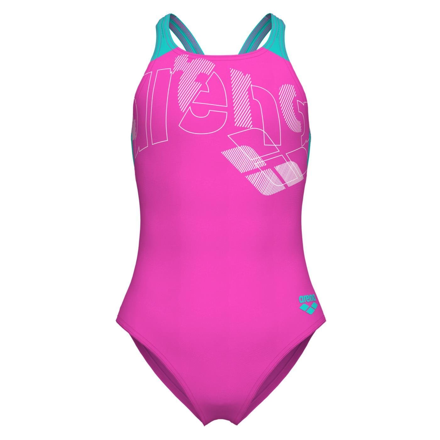 Купальник закритий для дівчат Arena TALES SWIMSUIT V BACK 116 см Рожевий (009085-980 116)