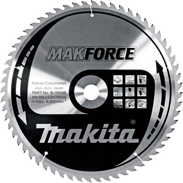 Диск пильный по дереву Makita Makforce 355х30 мм 60T