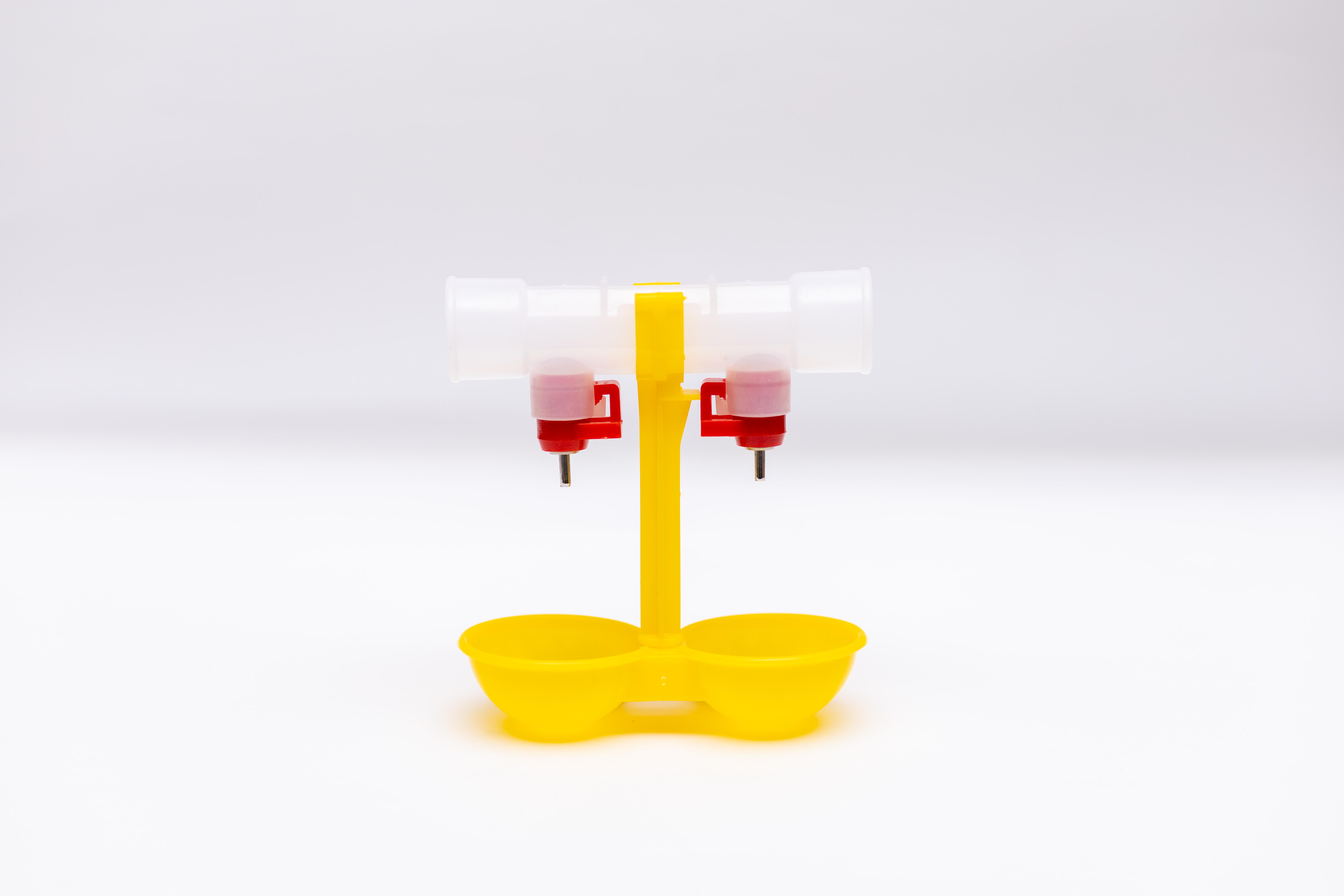 Поїлка ніпельна для птиці C21 з подвійною чашею (11641)