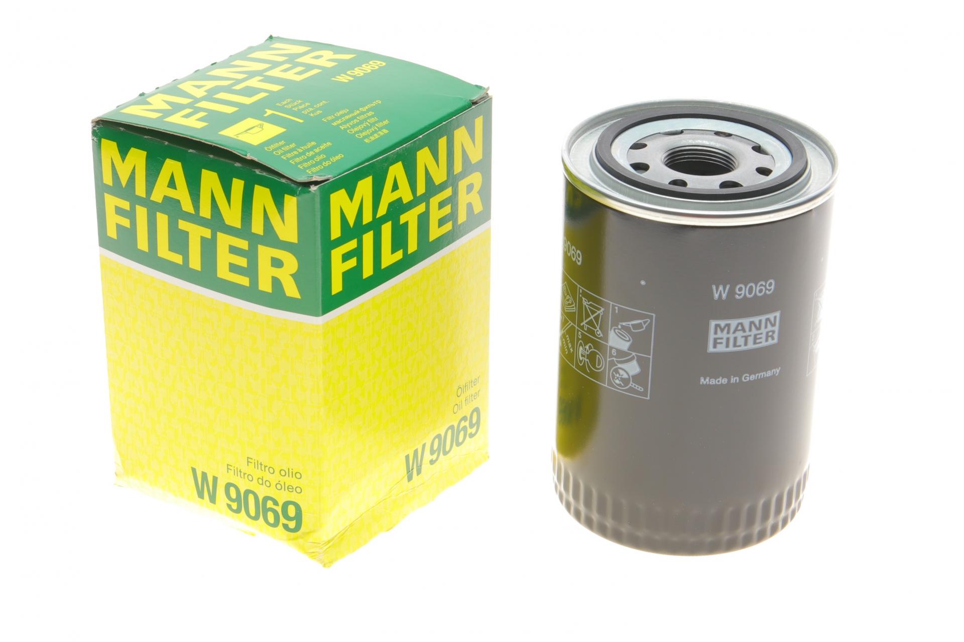 Фильтр масляный Mann-Filter для Mitsubishi Pajero 2,8TDI/3,2DI-D (W 9069)