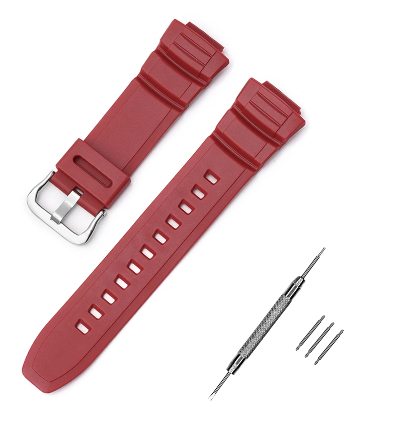 Ремінець для Casio AE-2100 Red SI (4062)