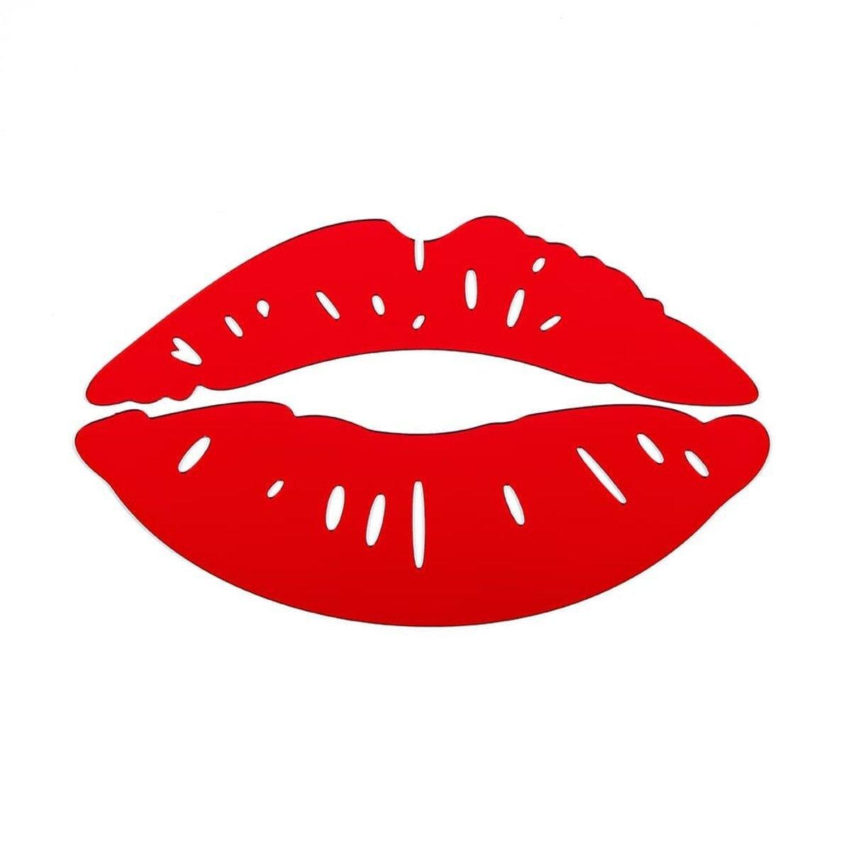 Декор дзеркальний акриловий самоклеючий Губи 2 шт. Червоний (SW-00002500)