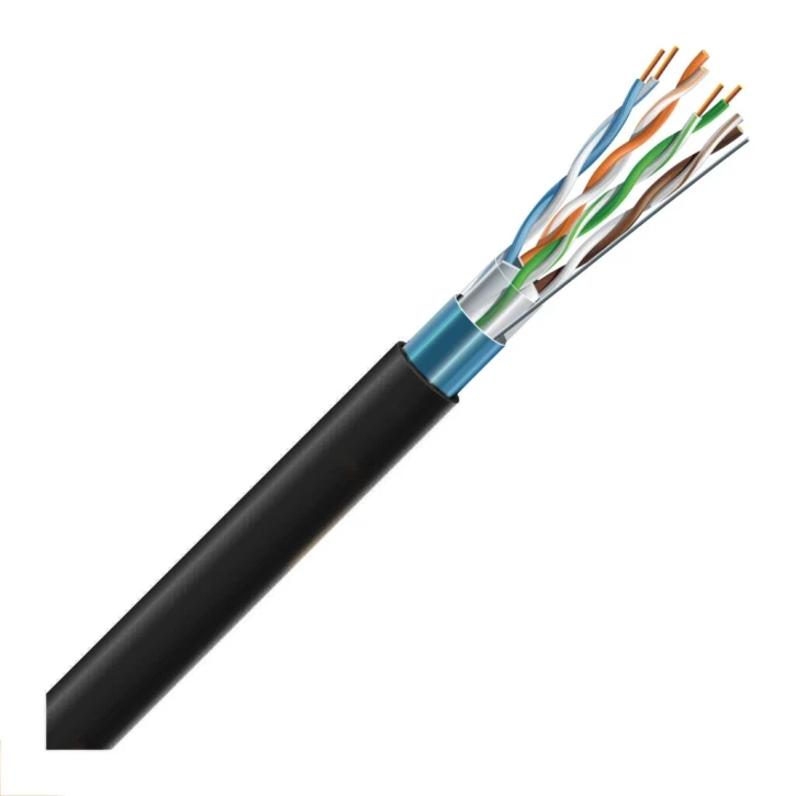 Кабель витая пара категории Cat. 6 F/UTP 4x2x23 AWG PE ЗЗКМ Черный (35508591)