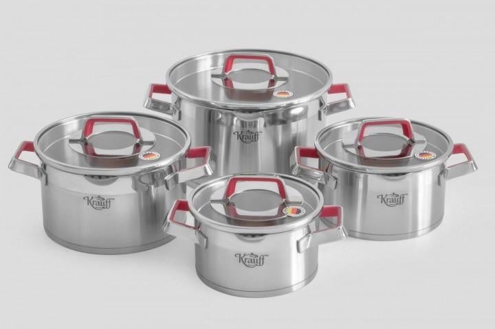 Набір каструль Krauff 87-222-015 з нержавіючої сталі 8 пр. (1692689996) - фото 2 Набір каструль Krauff 87-222-015 з нержавіючої сталі 8 пр. (1692689996) - фото 2