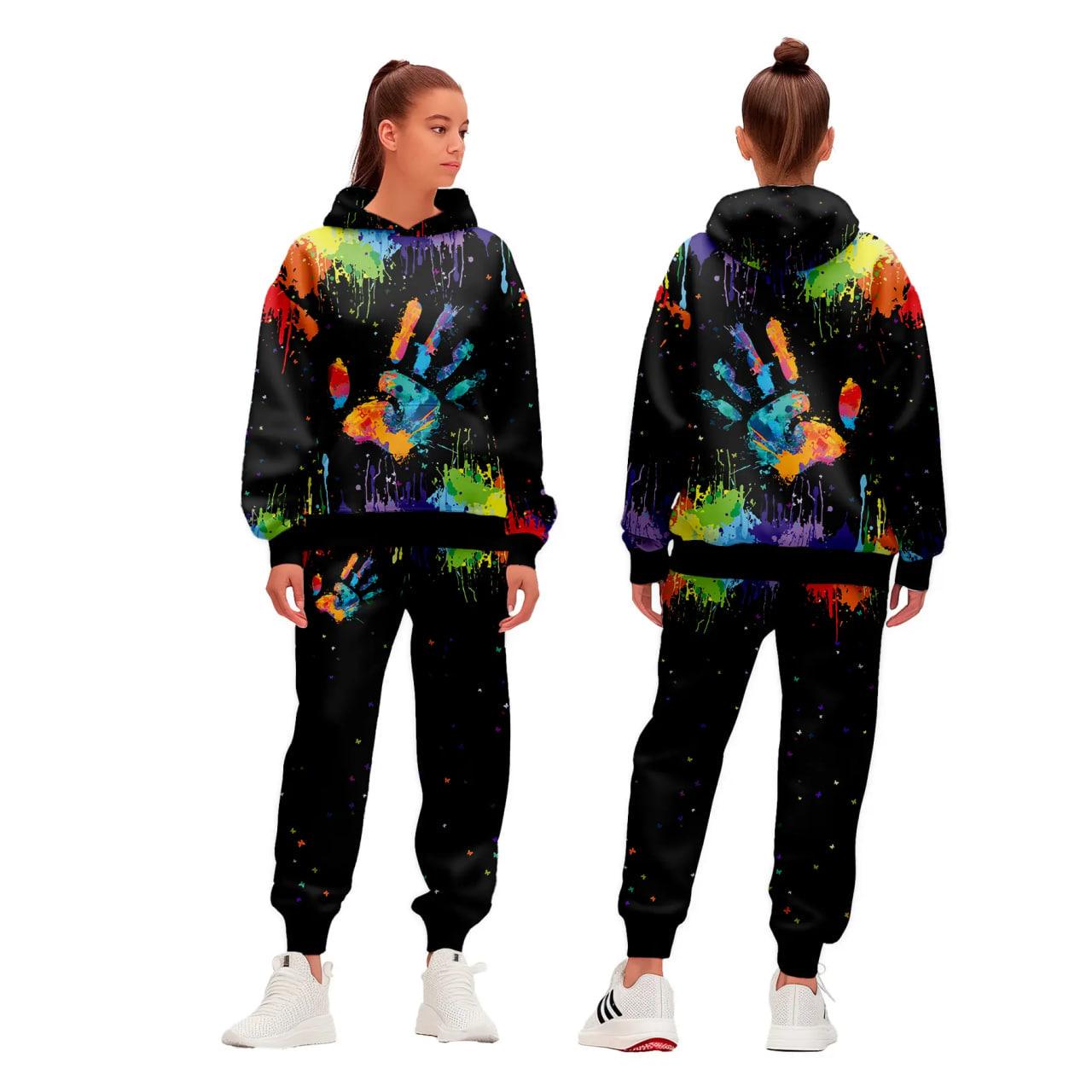 Спортивний костюм жіночий Рука XS Чорний (200061) - фото 2 Спортивний костюм жіночий Рука XS Чорний (200061) - фото 2