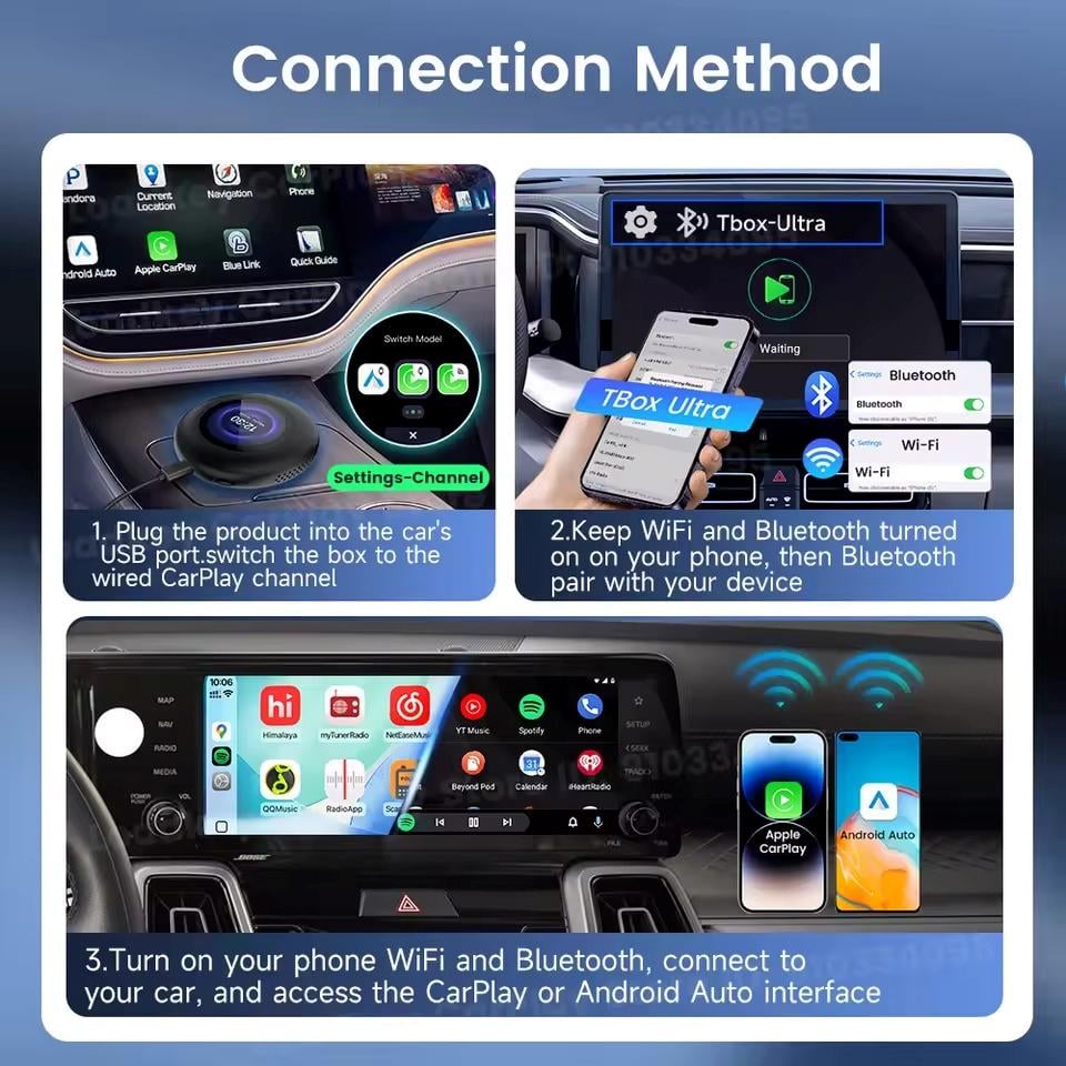 ᐉ FM-трансмиттер CarlinKit Tbox Ultra v.3 SM6350 8/128 Android 15