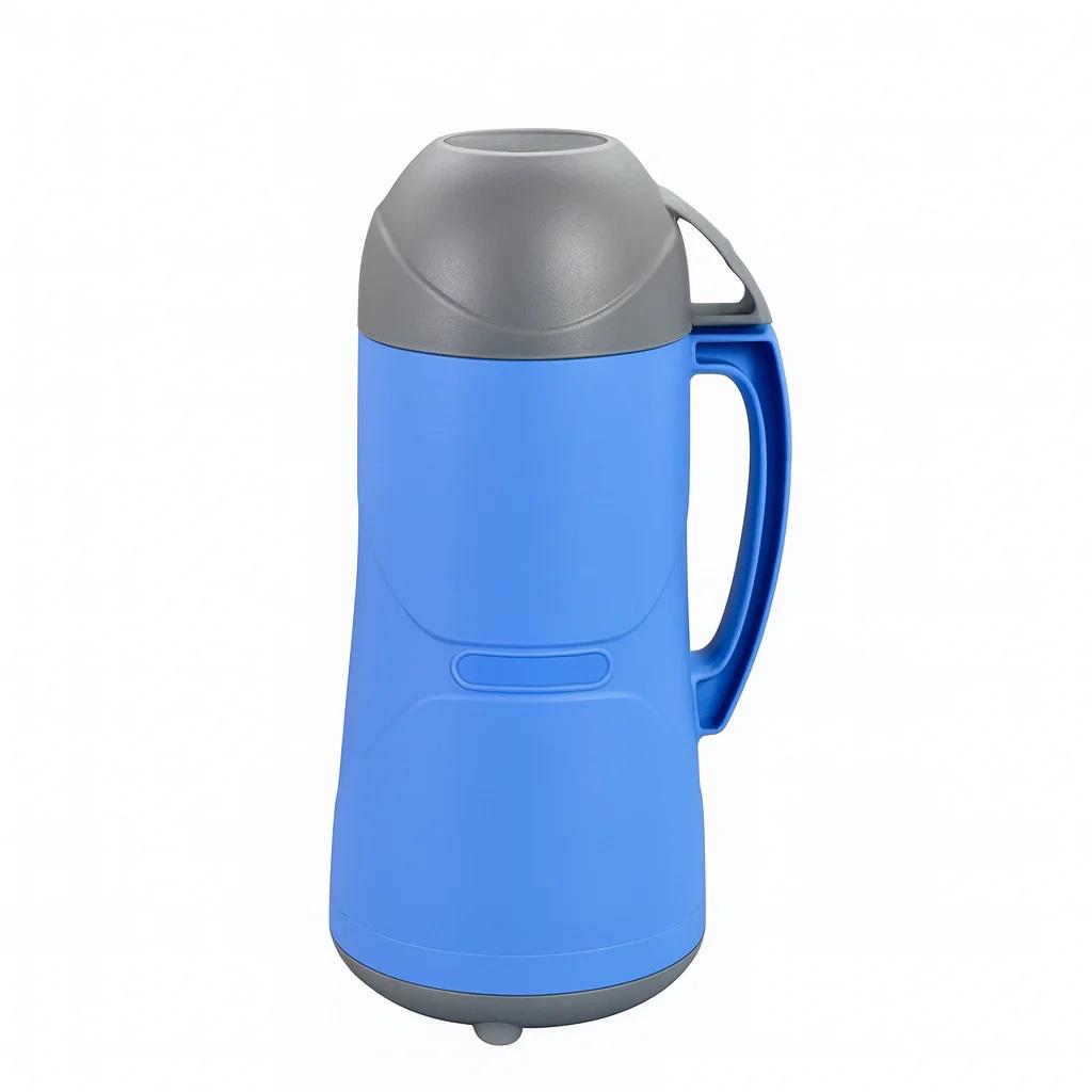 Термос зі скляною колбою/кришкою-чашкою та ручкою 1000 мл Blue (32992659)