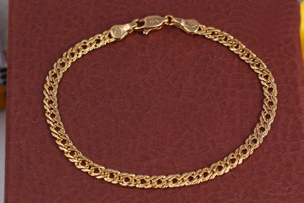 Браслет Xuping Jewelry Ромб с огранкой 19 см 4 мм Золотистый (1012903096)