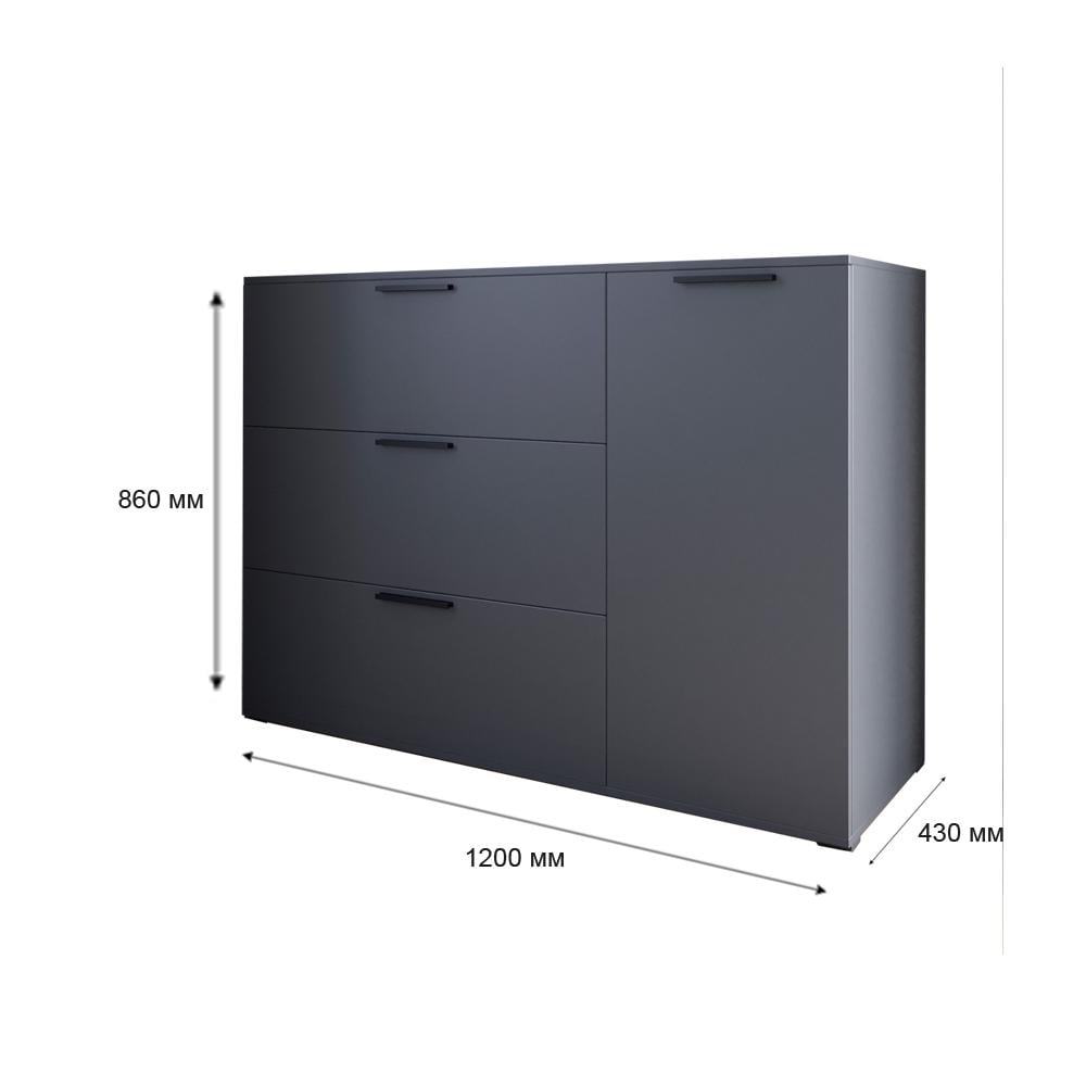 Комод Lion Краш с тремя выдвижными ящиками и закрытыми полками Кашемир (000-000-2246) - фото 4 Комод Lion Краш с тремя выдвижными ящиками и закрытыми полками Кашемир (000-000-2246) - фото 4