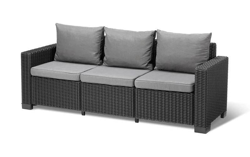 Диван для сада и террасы Keter California Sofa 3 Графит (231565)