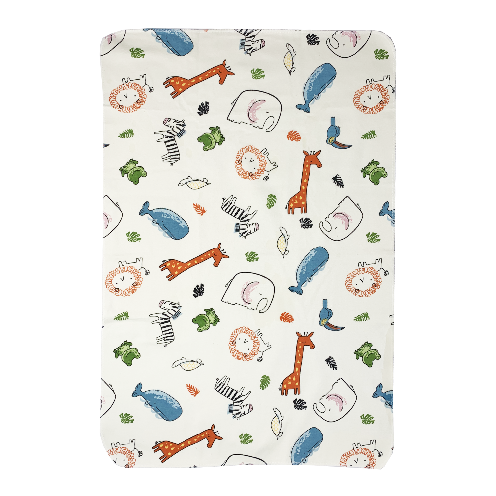 Пеленка для детей многоразовая Зебра/Лев/Кит бамбуковая 50х75 см (17894498)