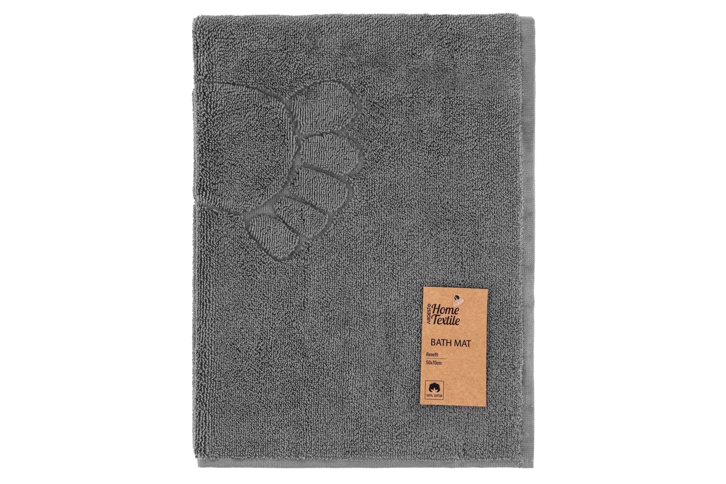 Коврик для ног махровый Ardesto Benefit 50х70 см Серый (ART2457SG)