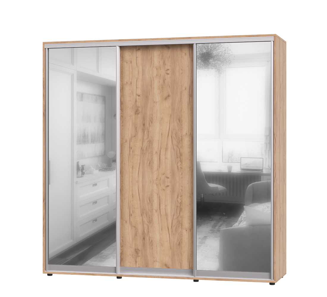 Шкаф-купе трехдверный Эверест ШК-05 220х60х220 см 
Дуб Крафт Золотой (07432)