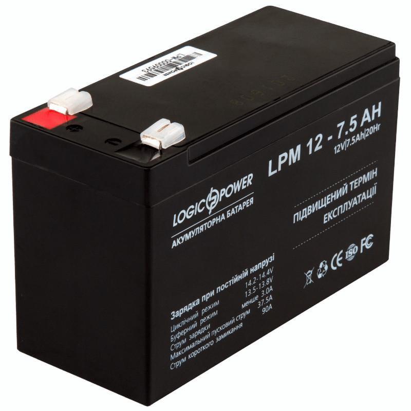 Аккумуляторная батарея свинцово-кислотная LogicPower AGM LPM 12-7,5 Ah (29879693) Аккумуляторная батарея свинцово-кислотная LogicPower AGM LPM 12-7,5 Ah (29879693)