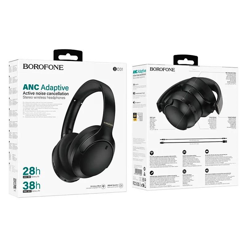 Наушники Borofone Prestige active noise reduction BT BO31 Черный (609543) - фото 4