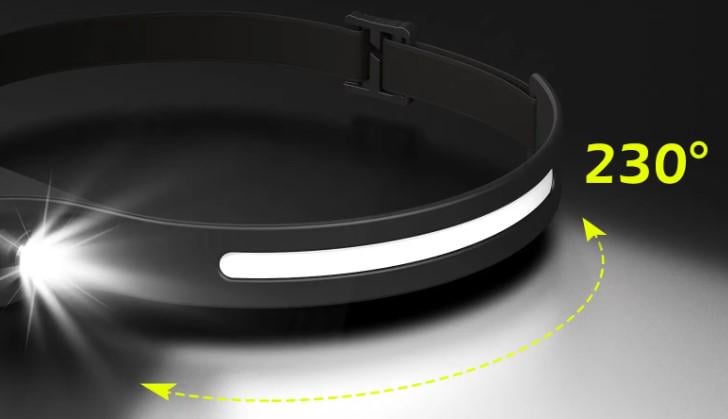 Ліхтар налобний із датчиком руху COB W689 10W на акумуляторі (AWN-00133) - фото 2