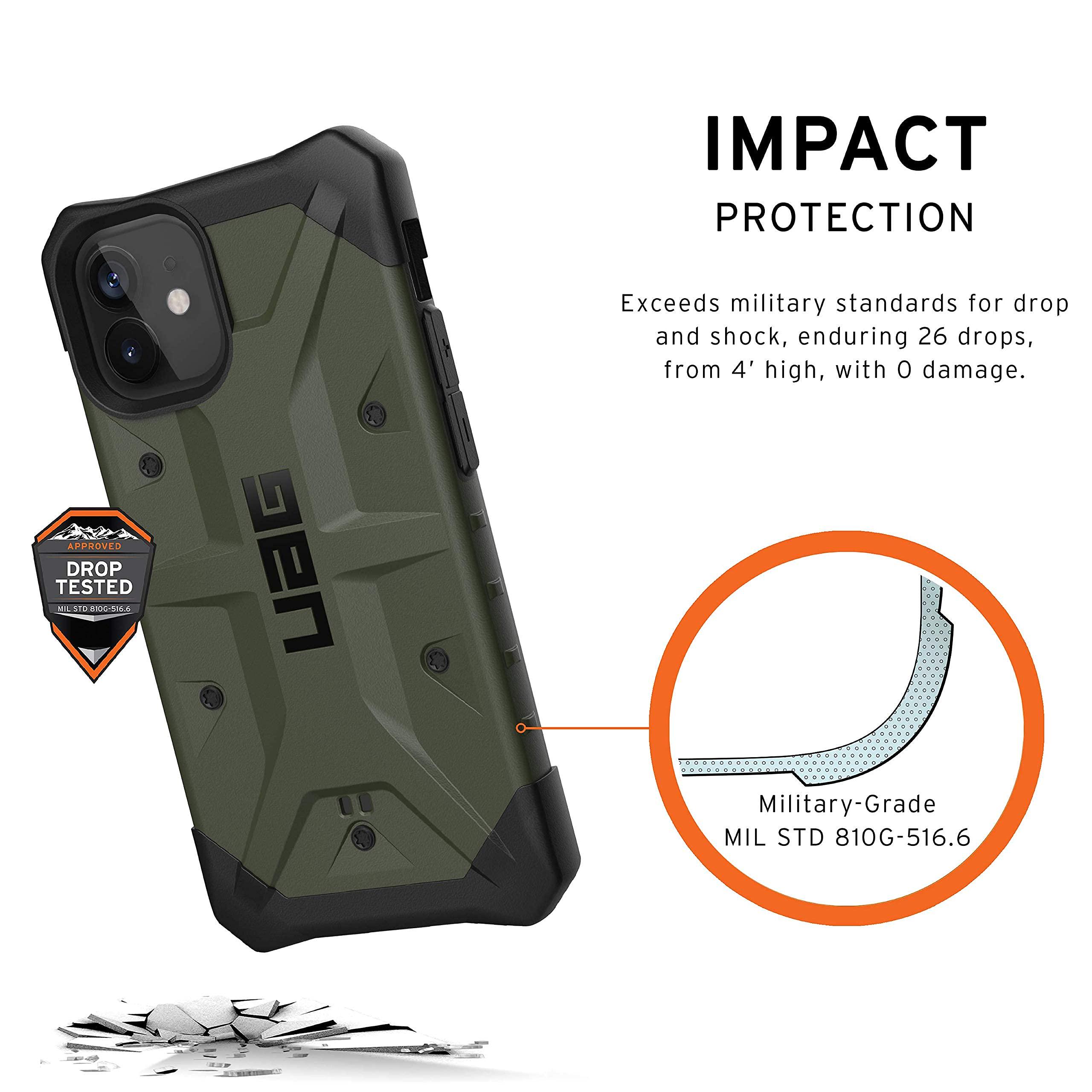 Чехол милитари противоударный UAG Pathfinder 112347117272 для Iphone 12 Mini (5.4") Olive - фото 11