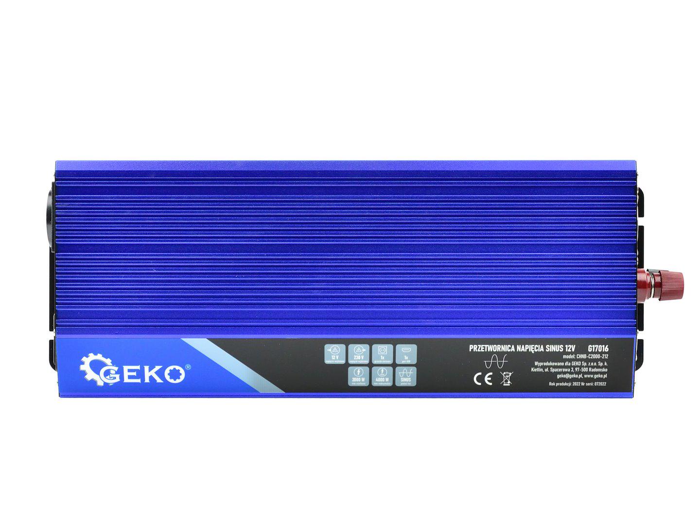 Преобразователь напряжения Geko G17016 SINUS 4000 Вт Синий - фото 4 Преобразователь напряжения Geko G17016 SINUS 4000 Вт Синий - фото 4